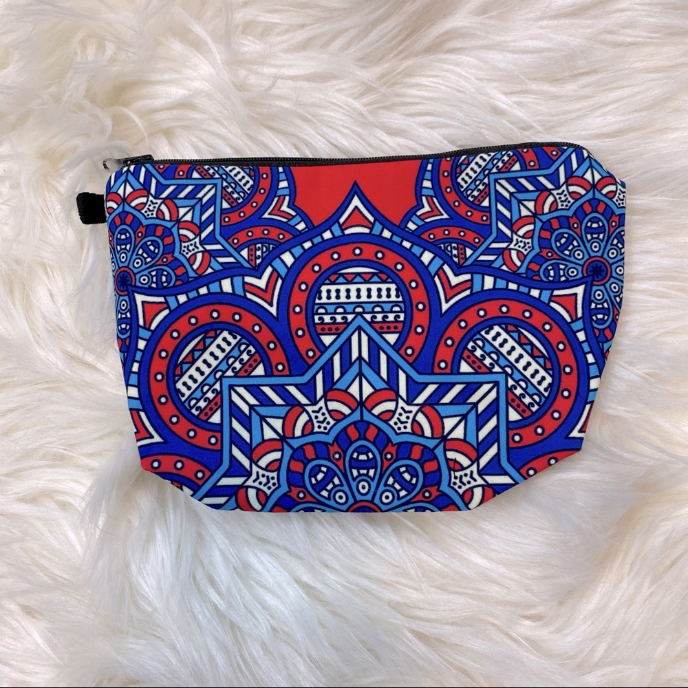 Mandala Print Makeup Bag